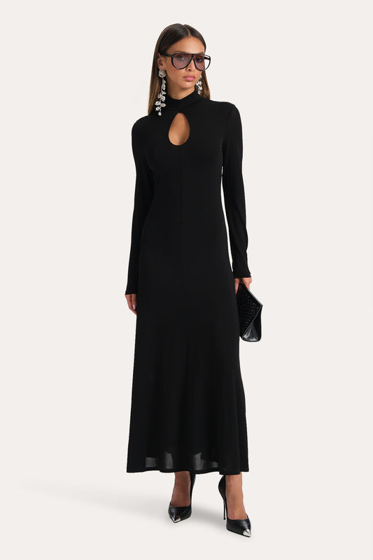 Elie Tahari Raven Keyhole Midi Dress