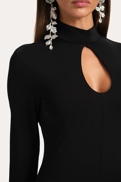 Elie Tahari Raven Keyhole Midi Dress