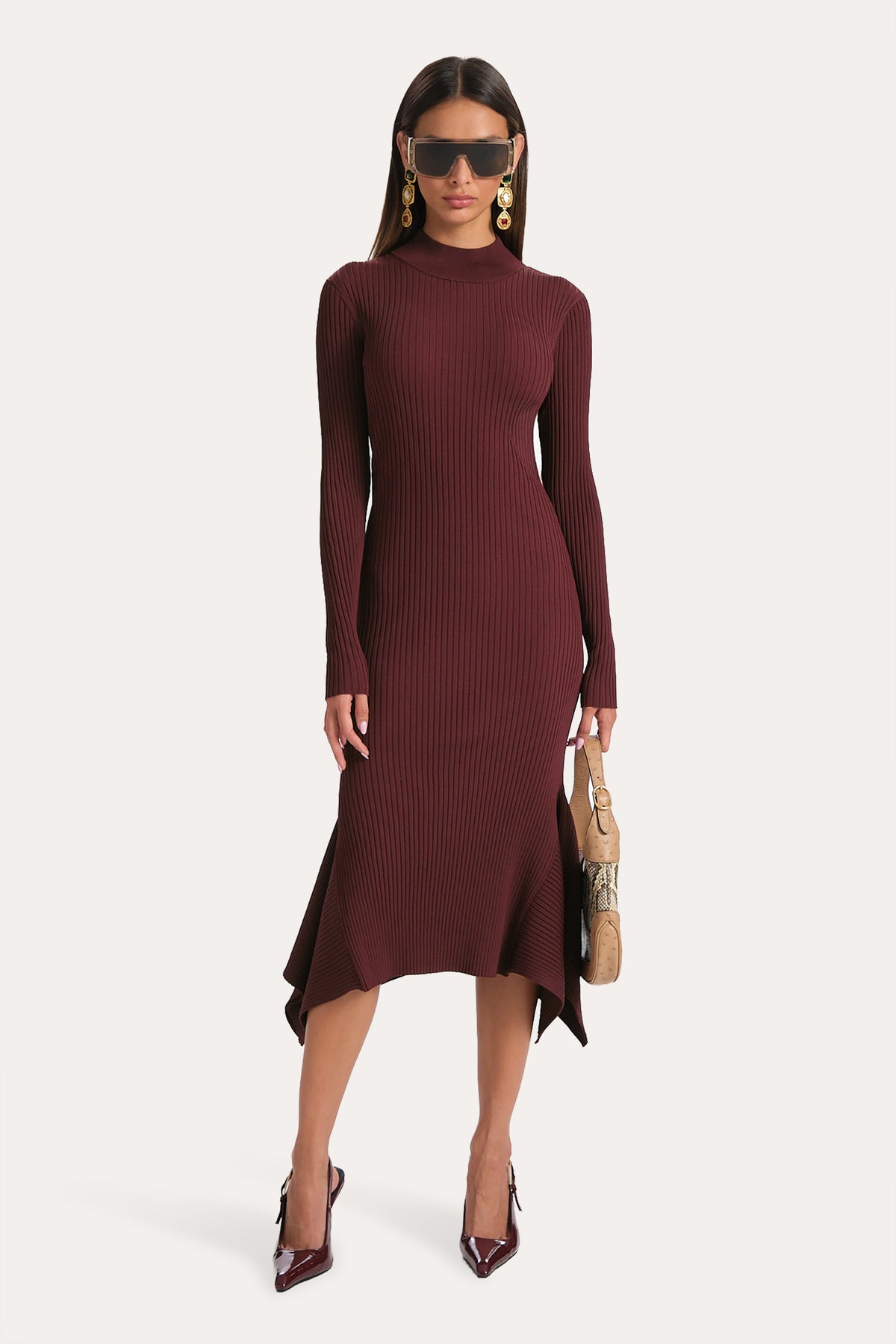 Elie Tahari Fiona Rib Sweater Dress