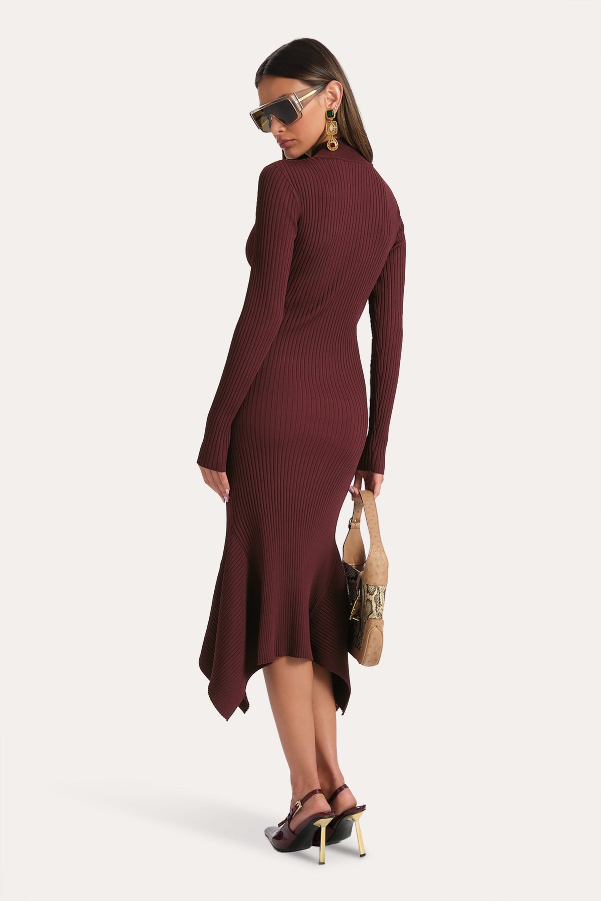 Elie Tahari Fiona Rib Sweater Dress