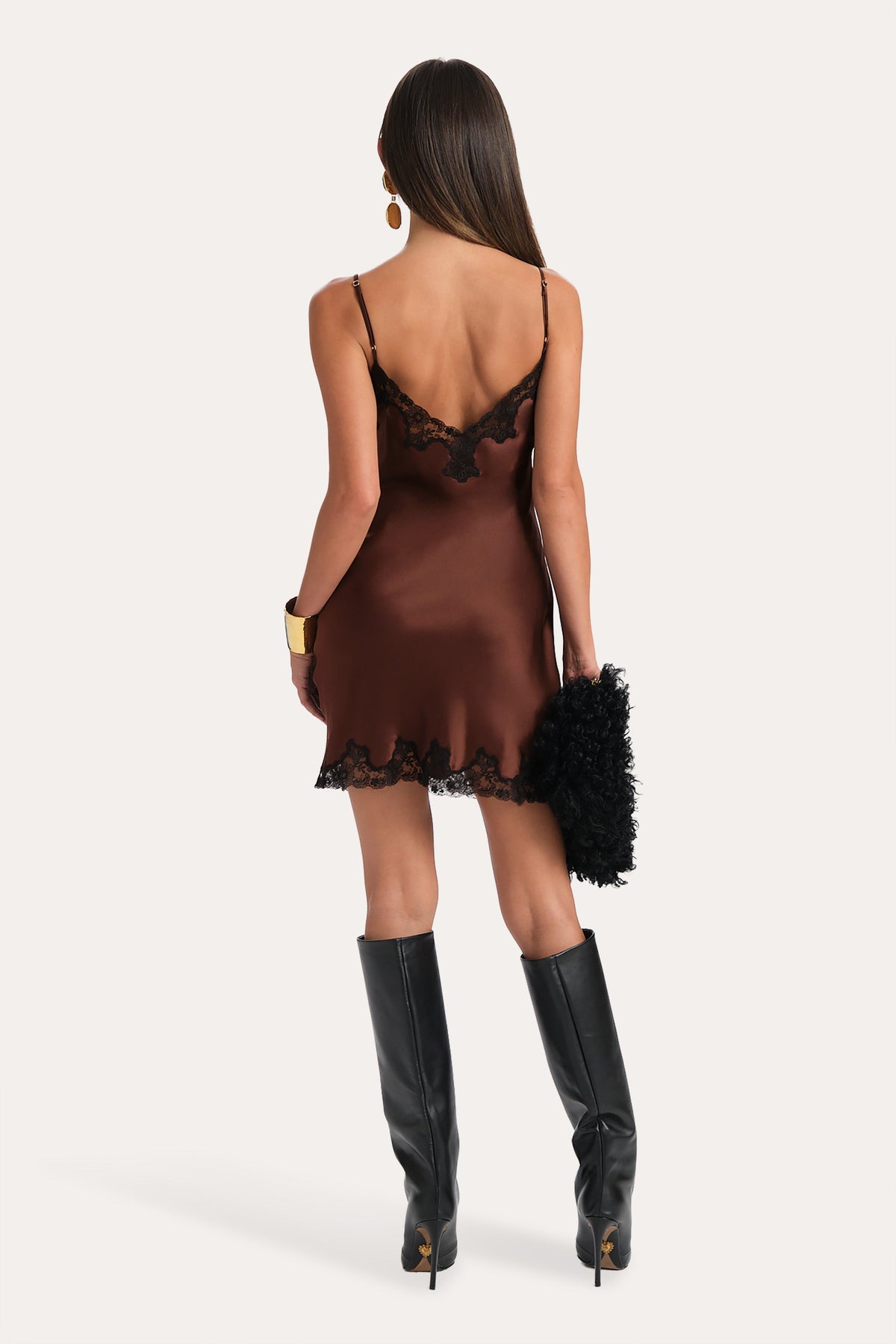 Elie Tahari Bria Silk Lace Slip Dress