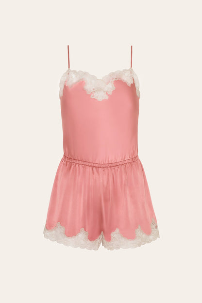 Elie Tahari Carly Silk Lace Romper