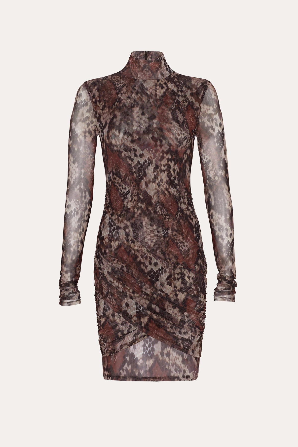 Elie Tahari Melani Ruched Mesh Mini Dress