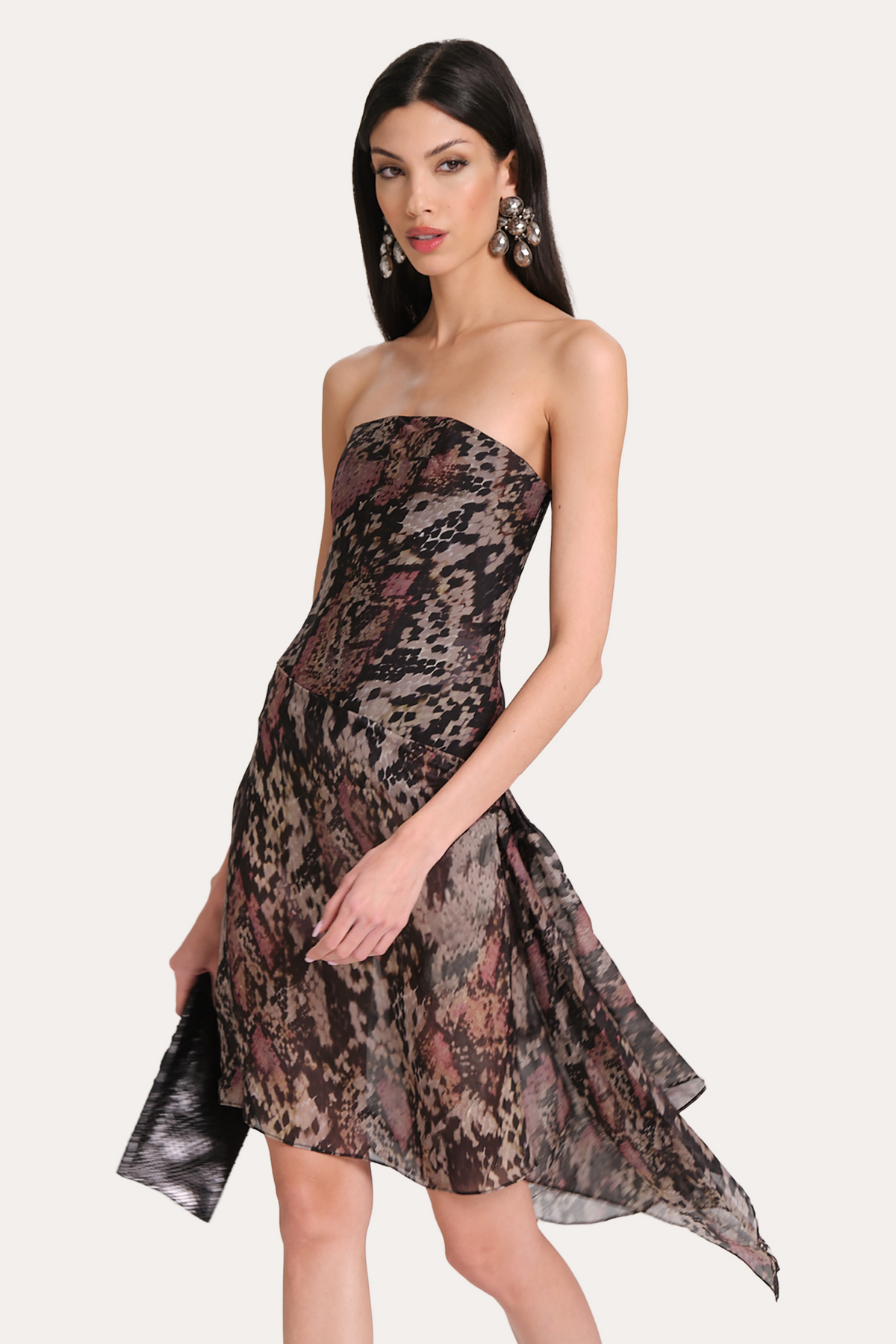 Elie Tahari Melani Silk Chiffon Bustier Dress