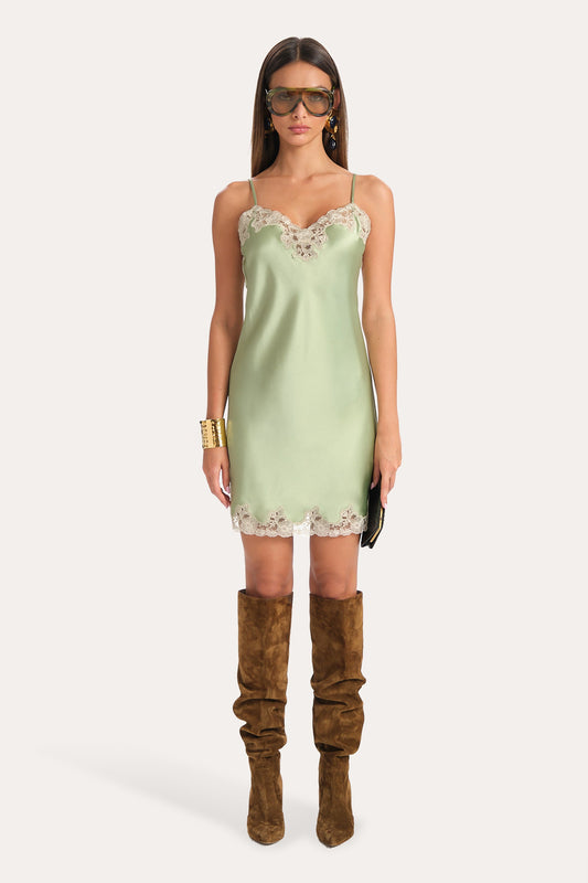 Elie Tahari Bria Silk Lace Slip Dress