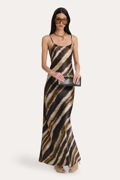 Elie Tahari Lyra Silk Charmeuse Bias Dress