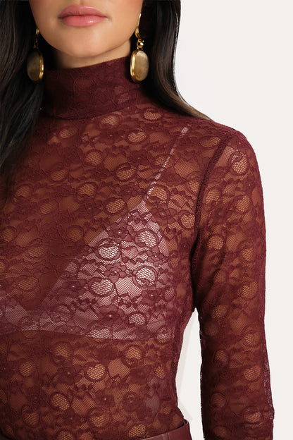 Elie Tahari Annabelle Rebrodé Lace Bodysuit