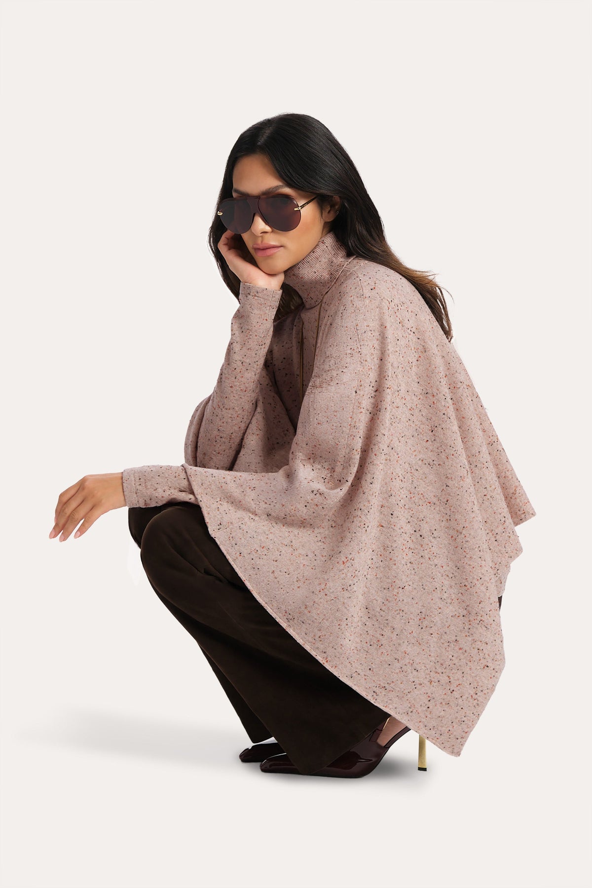 Elie Tahari Kennedy Cashmere Poncho