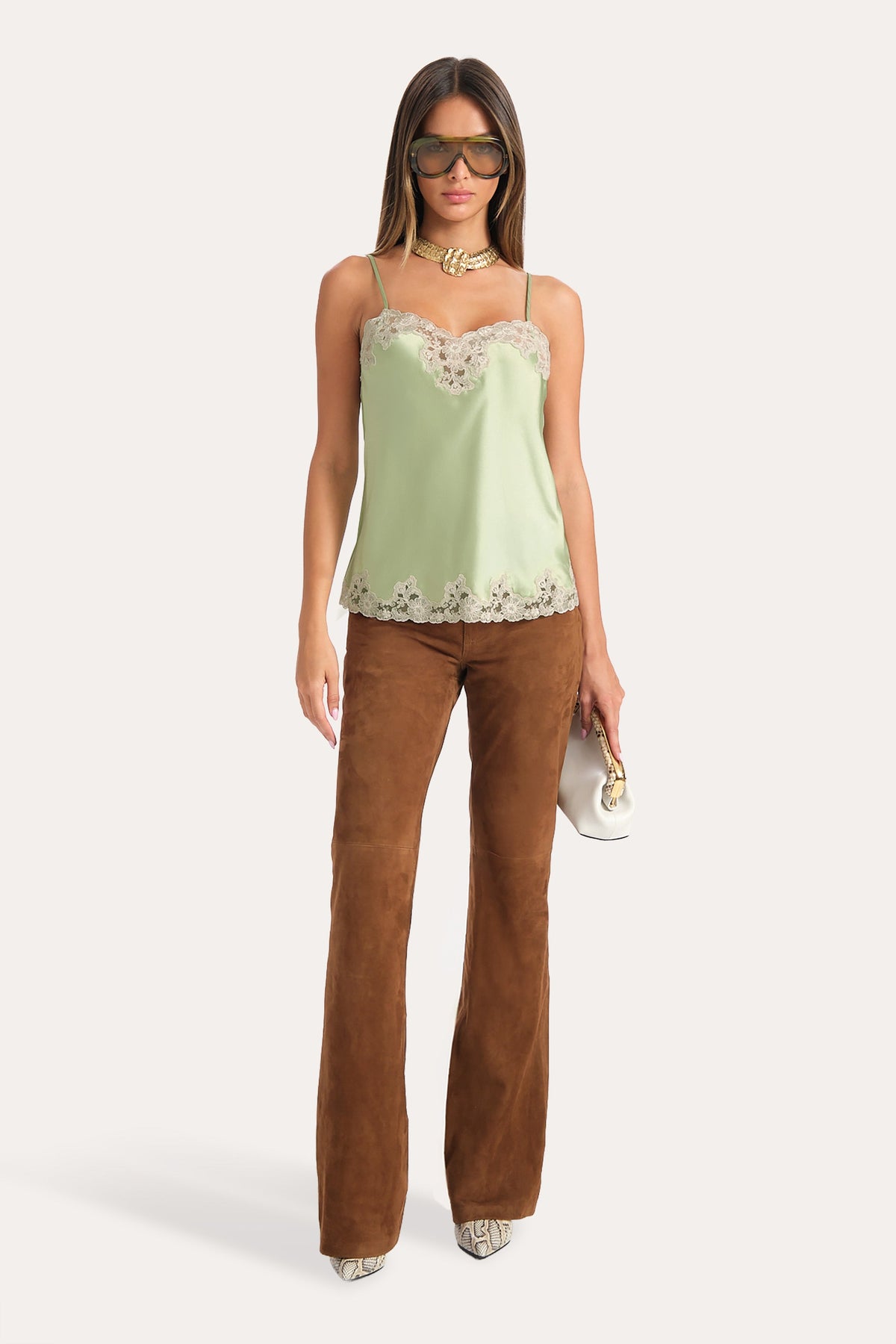 Elie Tahari Dani Silk Lace Cami
