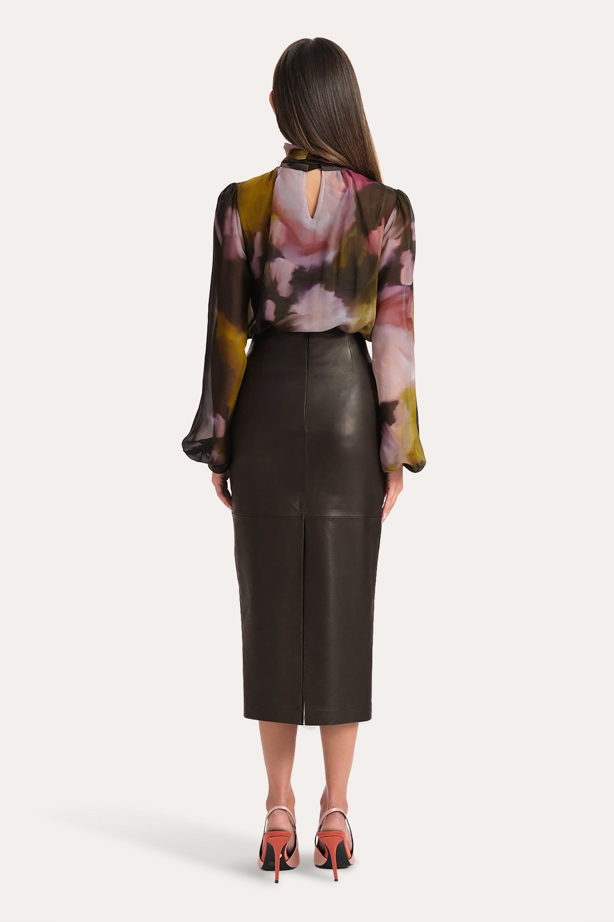 Elie Tahari Emma Silk Chiffon Printed Bodysuit