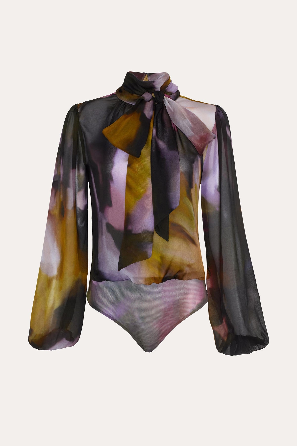 Elie Tahari Emma Silk Chiffon Printed Bodysuit
