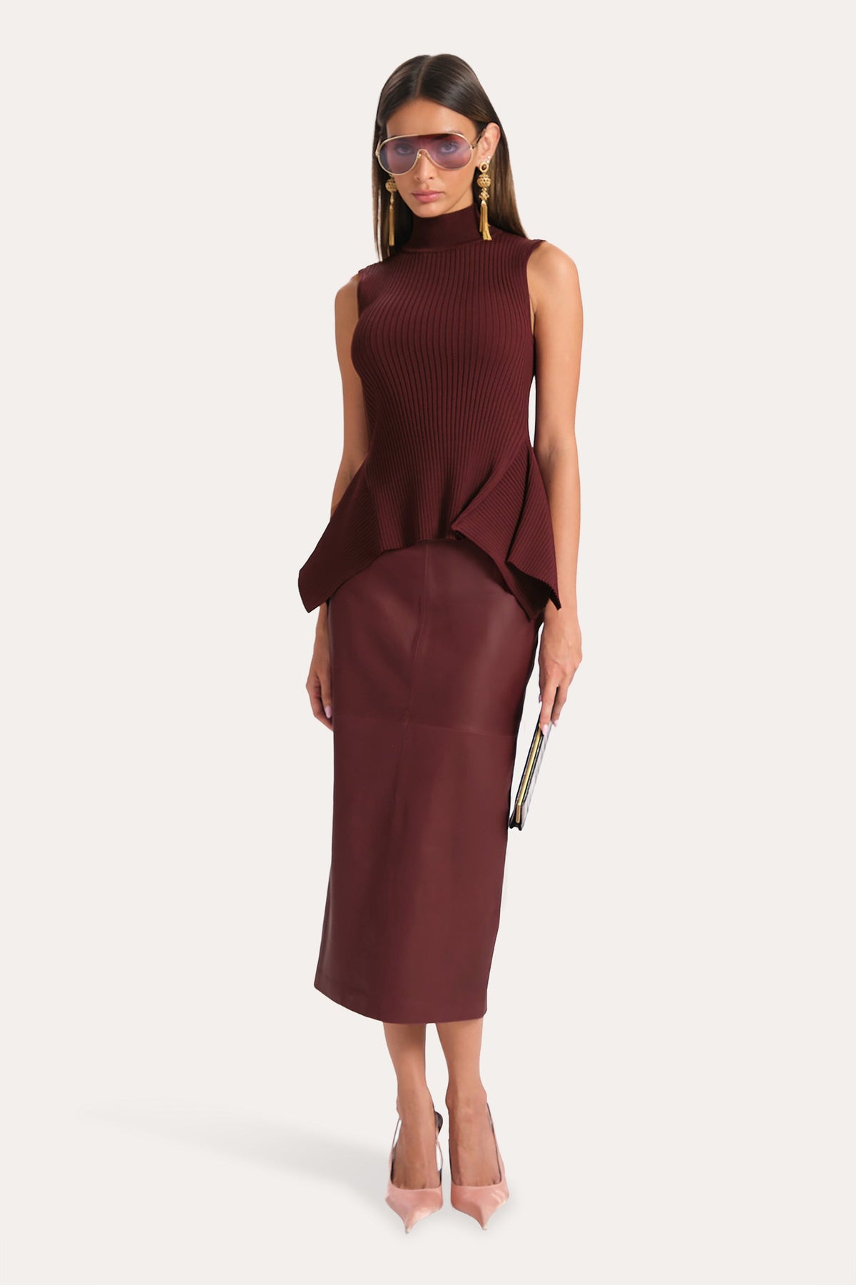 Elie Tahari Francesca Rib Sweater Top