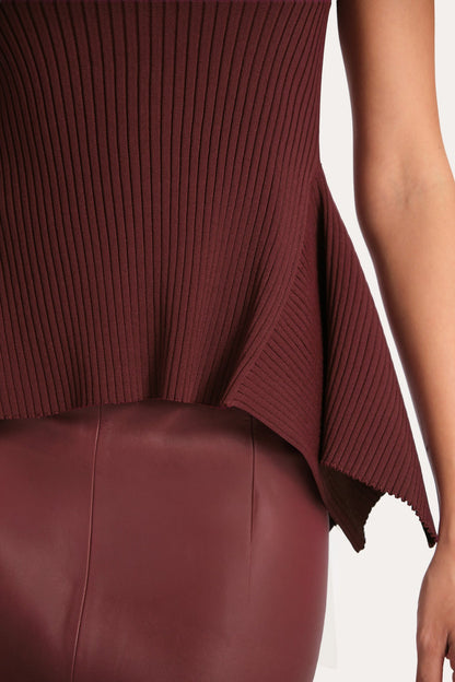 Elie Tahari Francesca Rib Sweater Top
