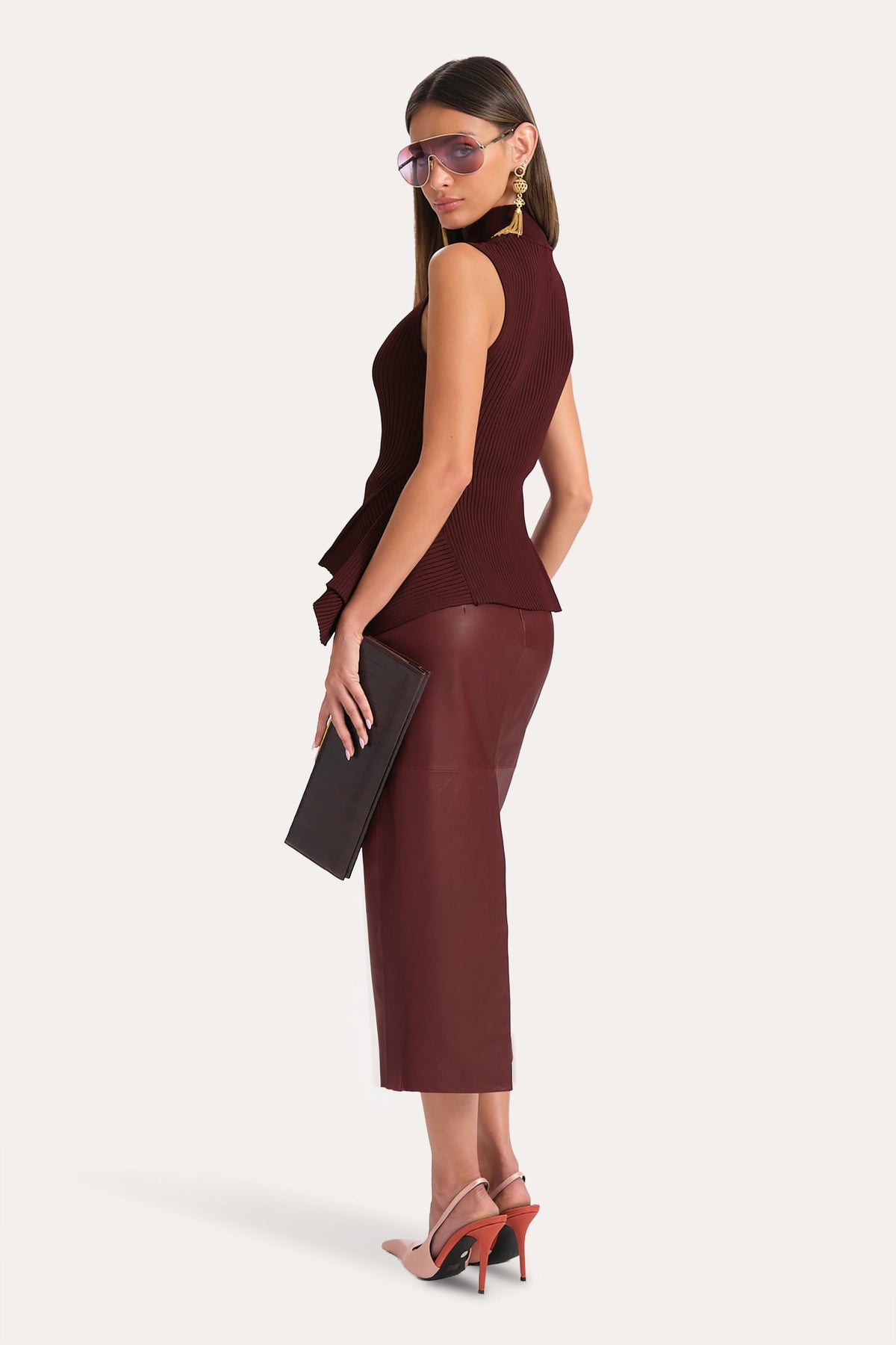 Elie Tahari Francesca Rib Sweater Top