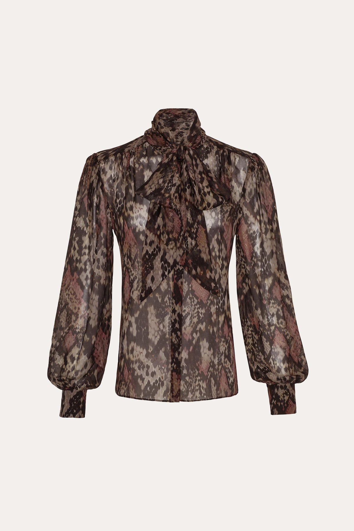 Elie Tahari Melani Silk Chiffon Bow Blouse
