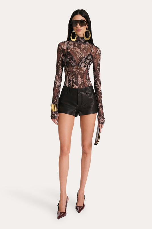 Elie Tahari Melani Micro-Mesh Bodysuit