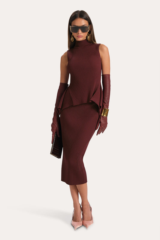 Elie Tahari Frankie Rib Sweater Skirt