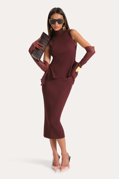 Elie Tahari Frankie Rib Sweater Skirt