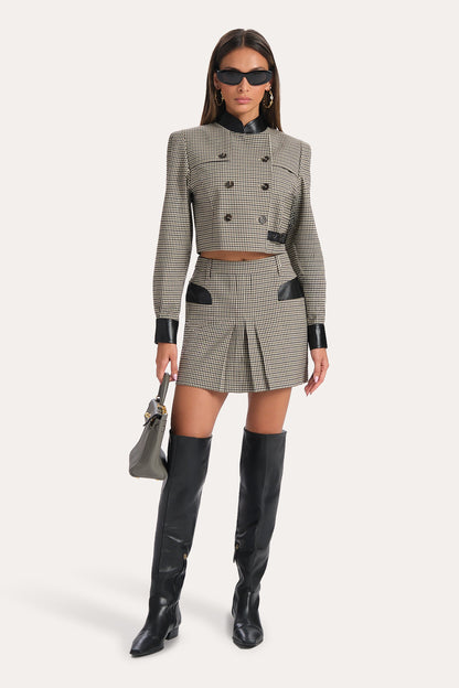 Elie Tahari Louisa Italian Plaid Mini Skirt