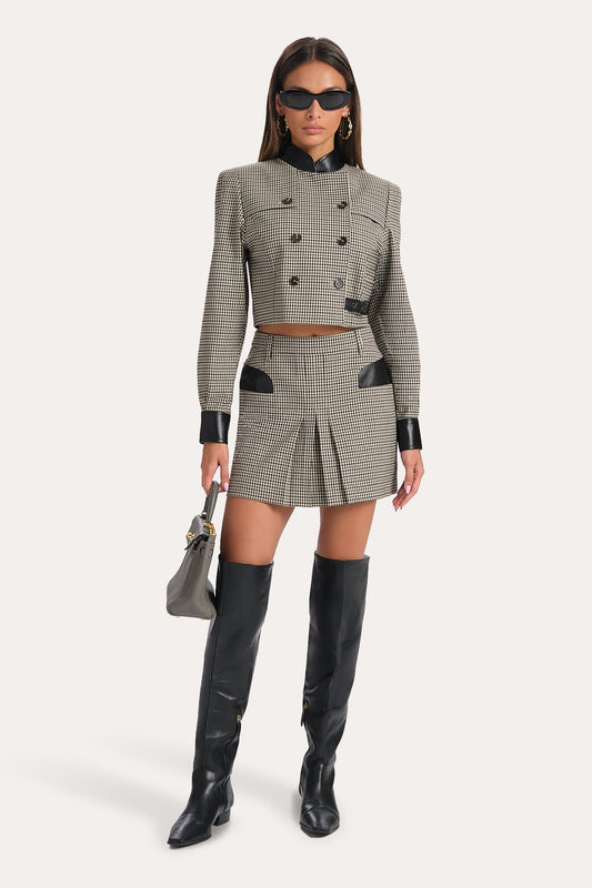 Elie Tahari Louisa Italian Plaid Mini Skirt