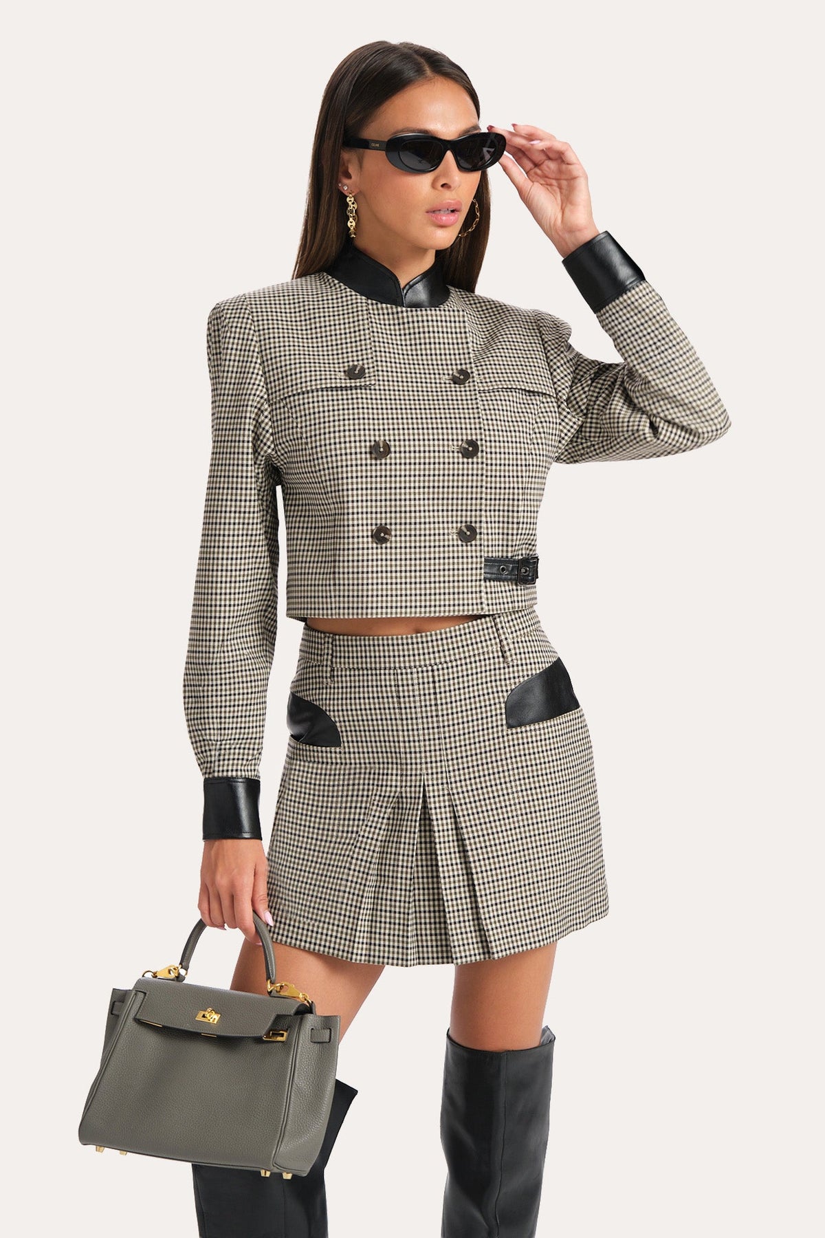 Elie Tahari Louisa Italian Plaid Mini Skirt