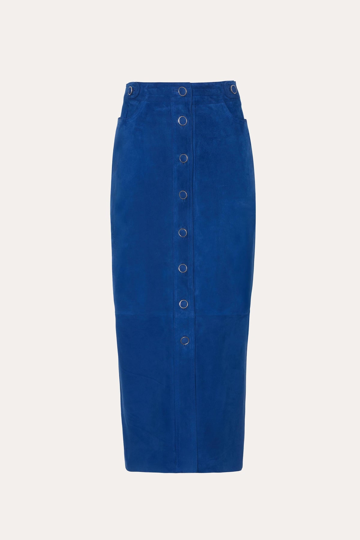 Elie Tahari Althea Suede Midi Skirt