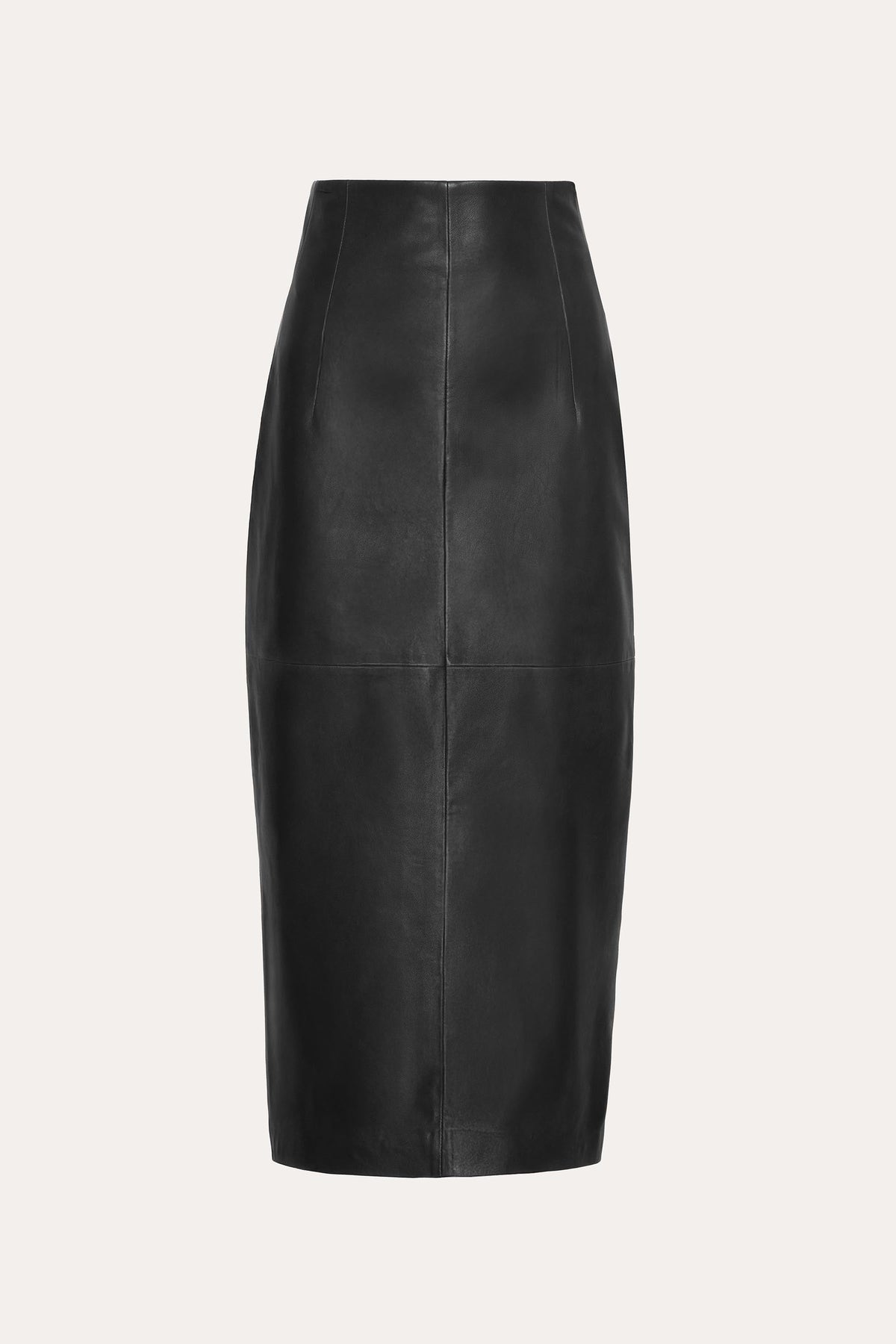 Elie Tahari Brooklyn Lamb Leather Midi Skirt