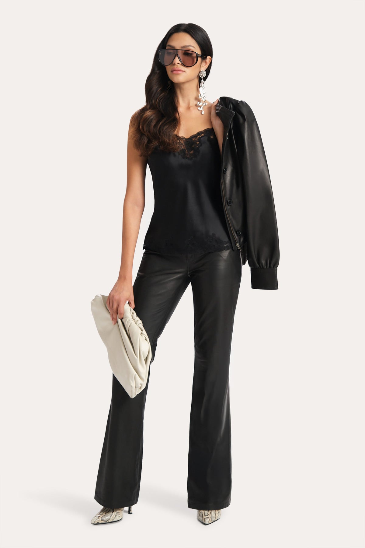 Elie Tahari Anouk Lamb Leather Pants