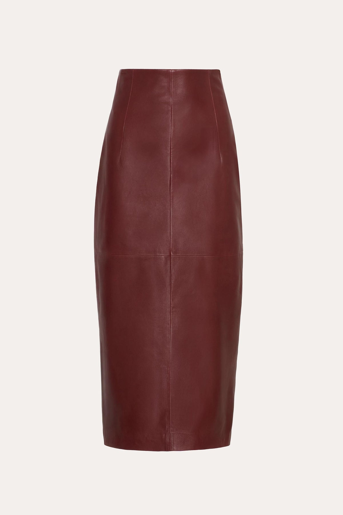 Elie Tahari Brooklyn Lamb Leather Midi Skirt