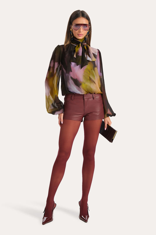 Elie Tahari Blake Lamb Leather Shorts