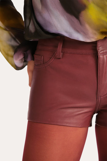 Elie Tahari Blake Lamb Leather Shorts