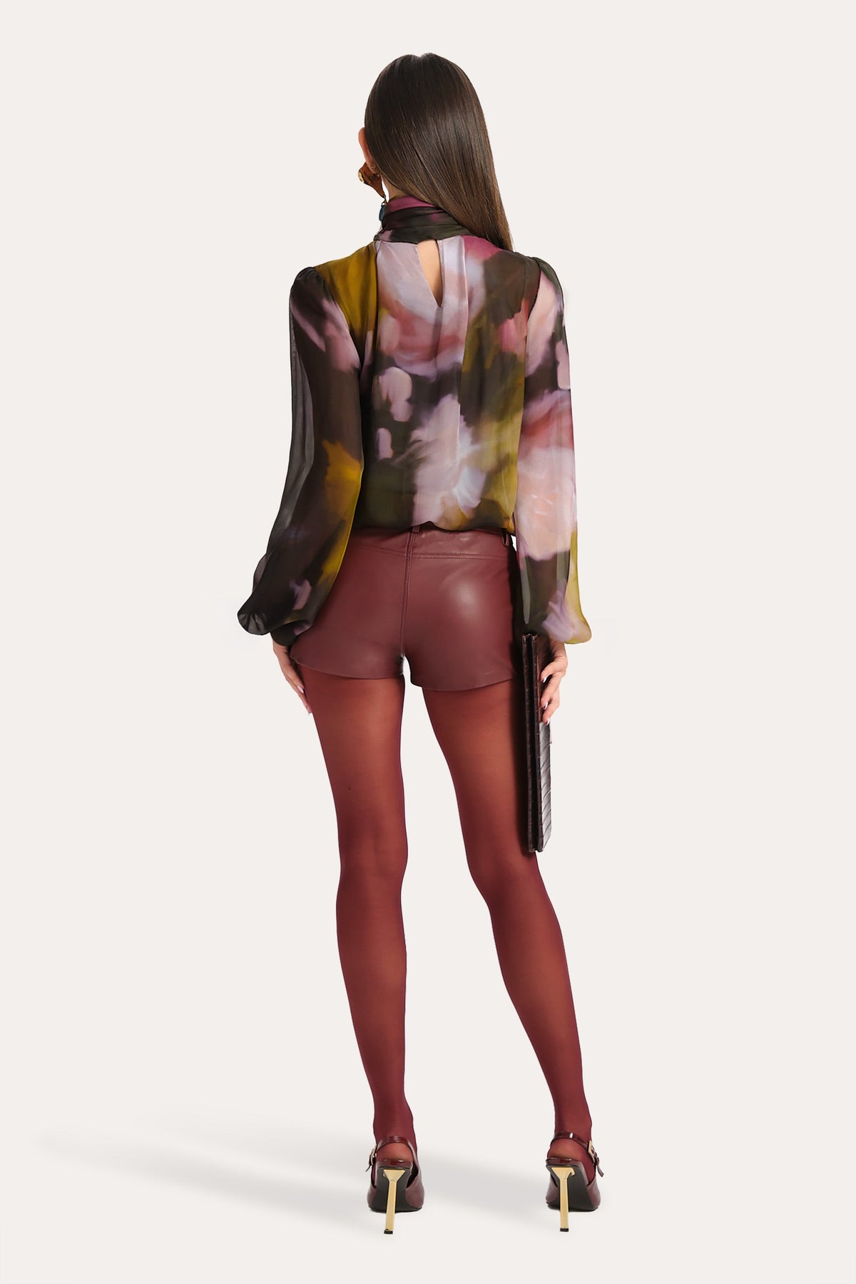 Elie Tahari Blake Lamb Leather Shorts