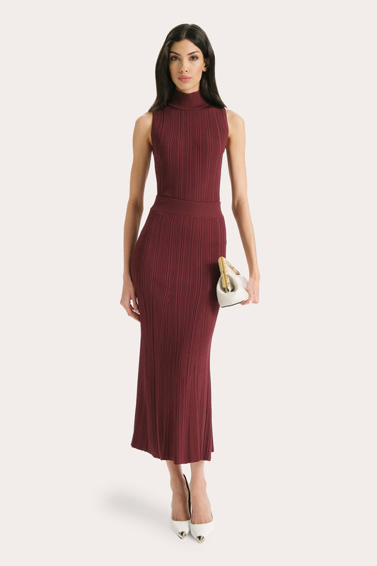 Elie Tahari Azura Ribbed Trumpet Skirt