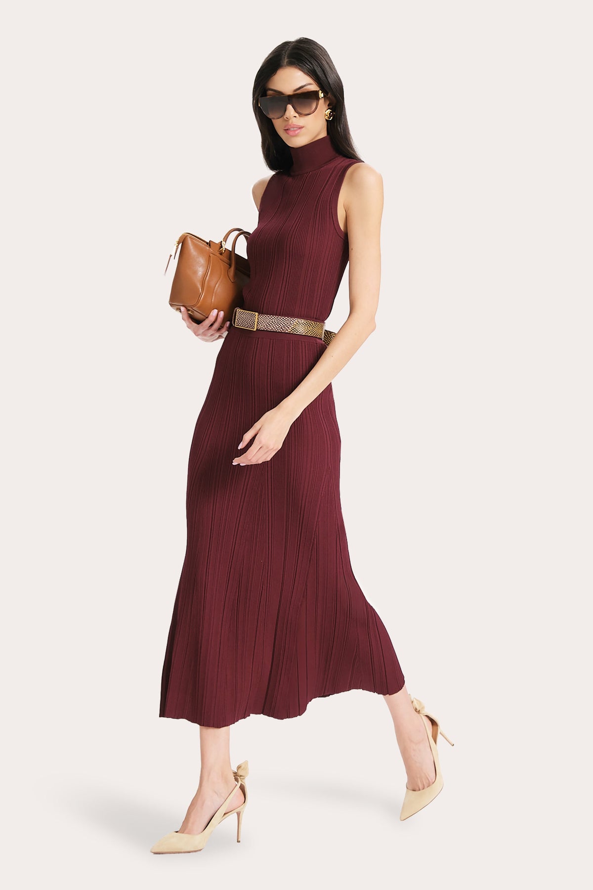 Elie Tahari Azura Ribbed Trumpet Skirt