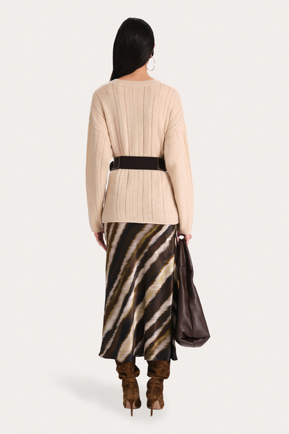 Elie Tahari Lyra Silk Charmeuse Bias Skirt