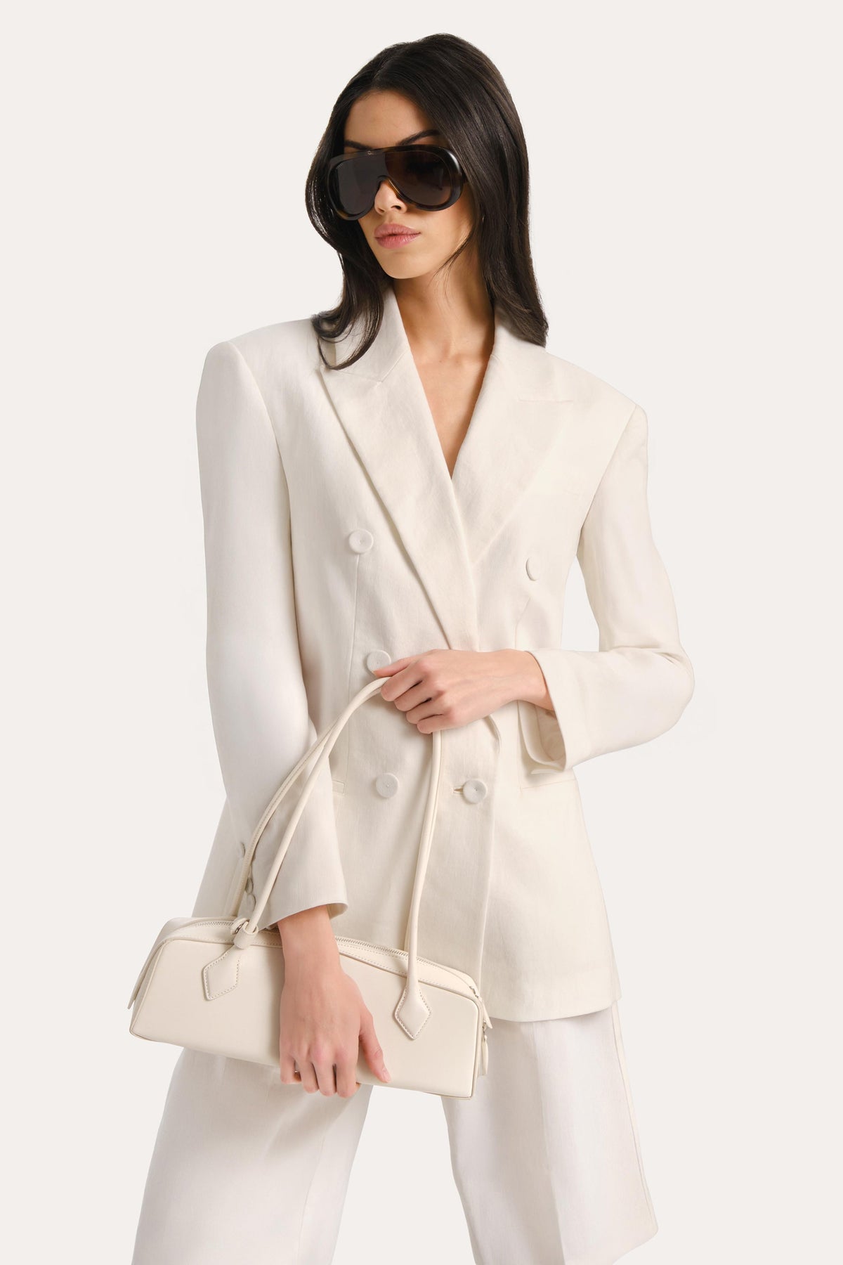 Elie Tahari Stella Oversized Linen Blazer