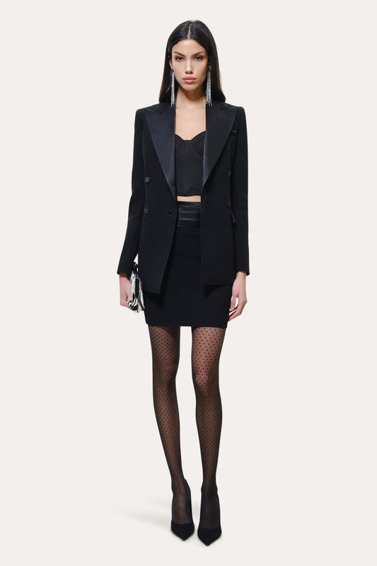 Elie Tahari Roxy Japanese Crepe Tuxedo Skirt