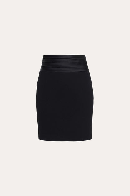 Elie Tahari Roxy Japanese Crepe Tuxedo Skirt