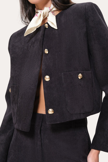 Elie Tahari Cropped Corduroy Jacket
