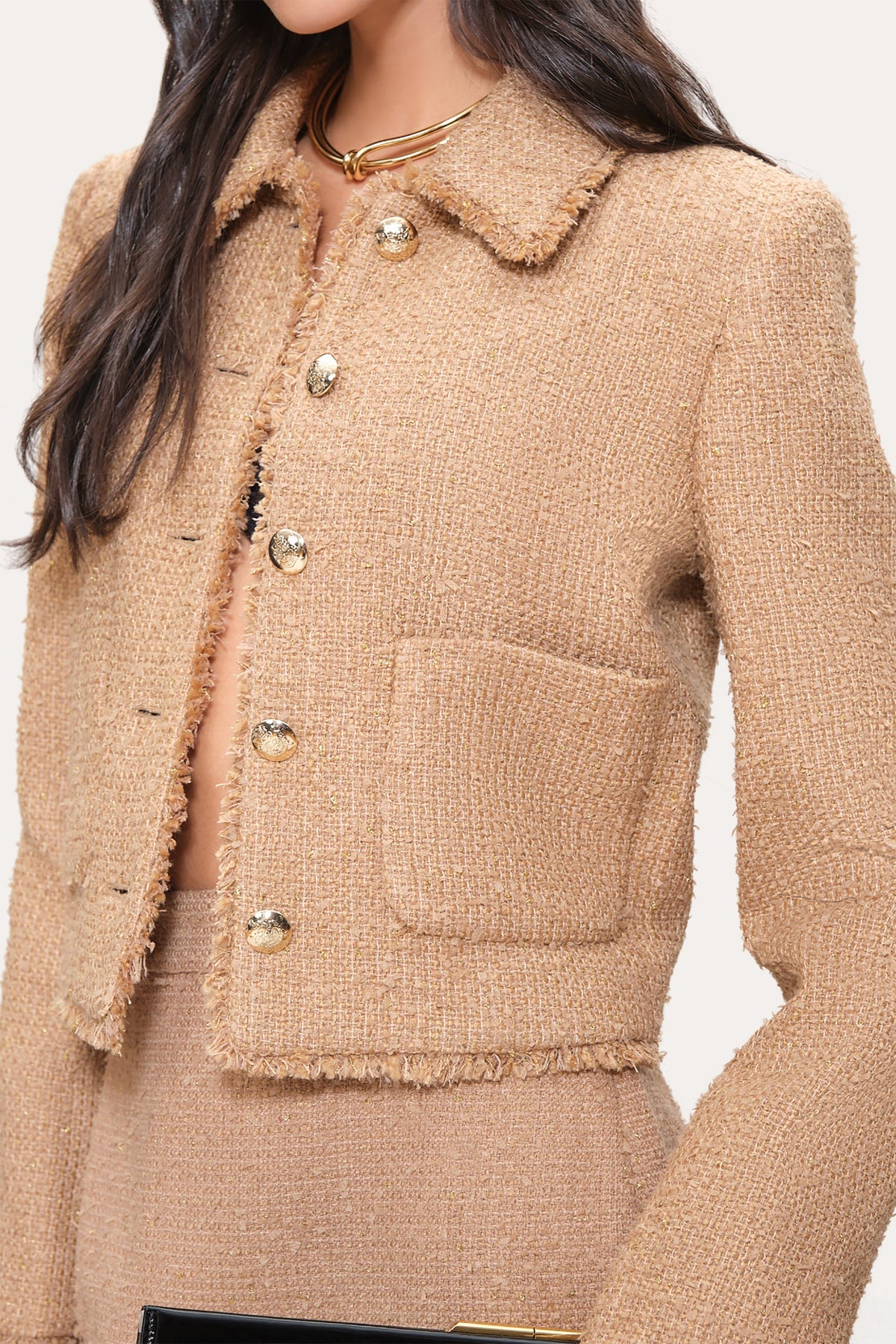 Elie Tahari Boucle Tweed Jacket