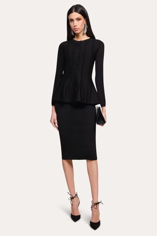 Elie Tahari Valerie Milano Pointelle Jacket