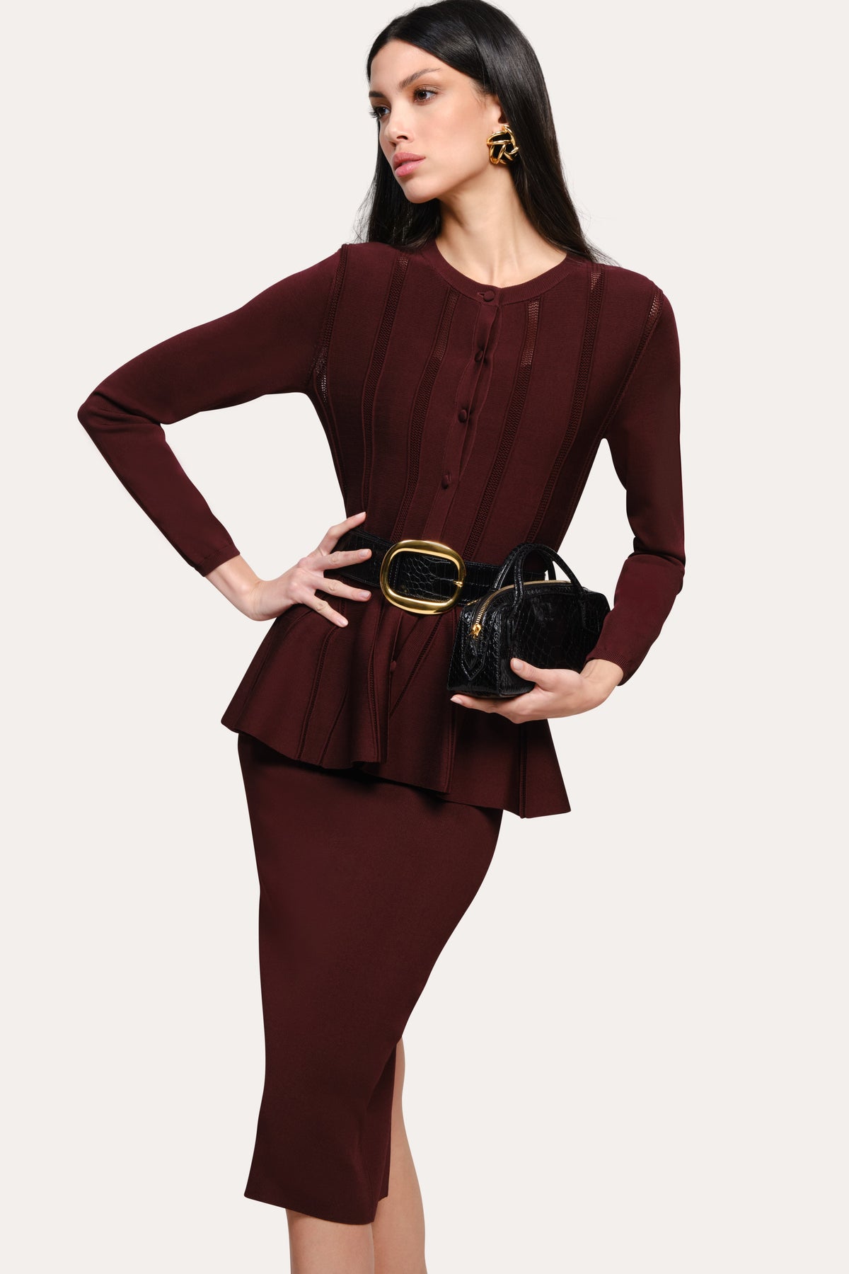 Elie Tahari Valerie Milano Pointelle Jacket