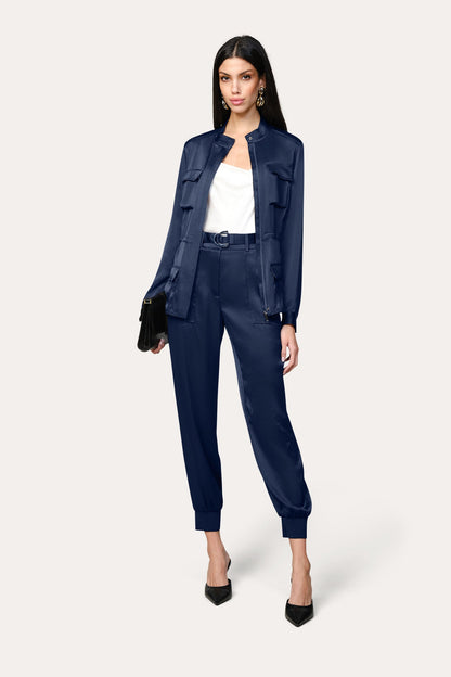 Elie Tahari Olivia Utility Satin Jacket