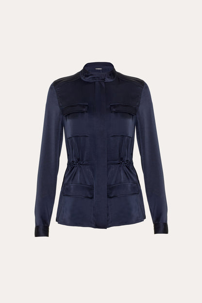 Elie Tahari Olivia Utility Satin Jacket