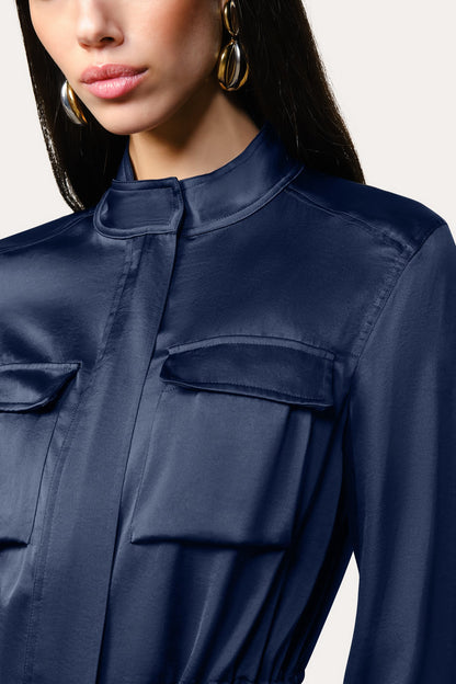Elie Tahari Olivia Utility Satin Jacket