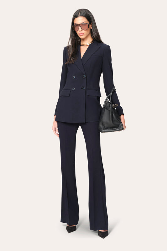 Elie Tahari Double Breasted Crepe Blazer