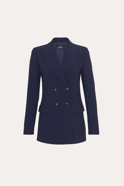 Elie Tahari Double Breasted Crepe Blazer