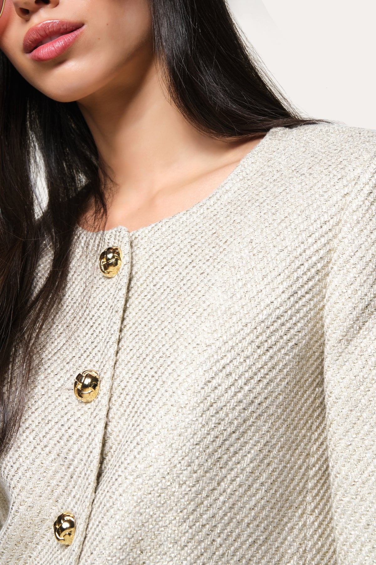 Elie Tahari Tweed Lurex Jacket