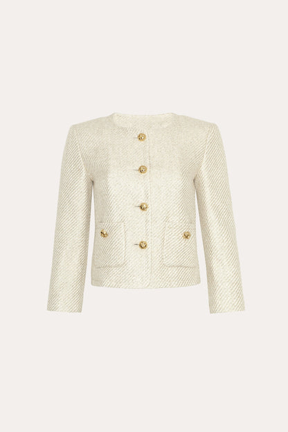 Elie Tahari Tweed Lurex Jacket