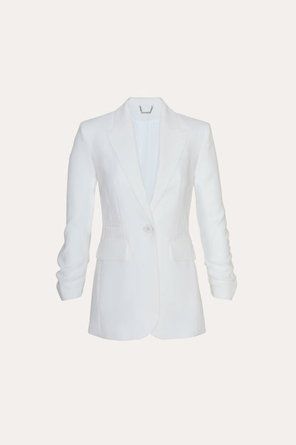 Elie Tahari Ruched Sleeve Blazer